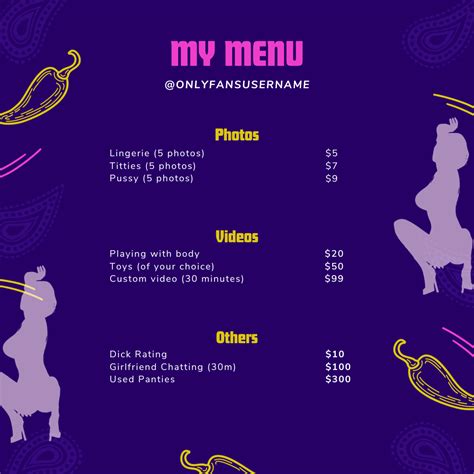 onlyfans layout|OnlyFans Menu